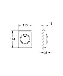 Grohe Skate Kumanda paneli - 38595000 - 2