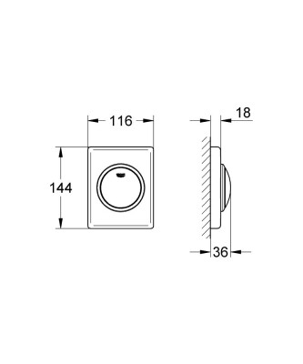 Grohe Skate Kumanda paneli - 38595000 - 2