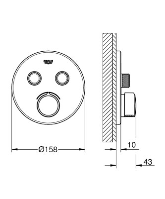 Grohe SmartControl Ankastre Banyo Bataryası - 29145000 - 2