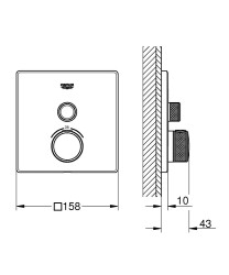 Grohe SmartControl Ankastre Termostatik Duş Bataryası - 29123000 - 2