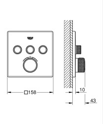 Grohe SmartControl Termostatik Ankastre Banyo Bataryası - 29126000 - 2
