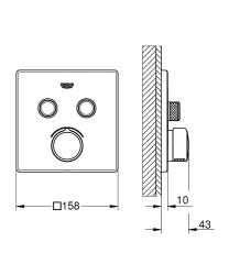 Grohe SmartControl Termostatik Ankastre Banyo Bataryası - 29148000 - 2