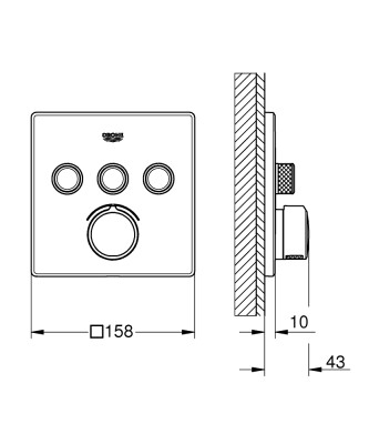 Grohe SmartControl Termostatik Ankastre Banyo Bataryası - 29149000 - 2
