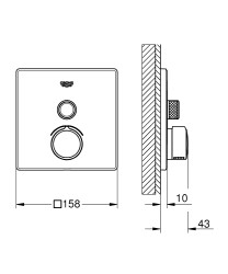 Grohe SmartControl Termostatik Ankastre Duş Bataryası - 29147000 - 2