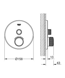 Grohe SmartControl Termostatik Duş Bataryası - 29118000 - 2