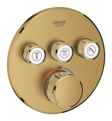 Grohe Smartcontrol Üç Valfli Akış Kontrollü Ankastre Termostatik Banyo/Duş Bataryası, Brushed Cool Sunrise - 29121GN0 - Grohe