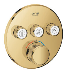 Grohe SmartControl Üç Valfli Akış Kontrollü, Ankastre Termostatik Banyo/Duş Bataryası, Cool Sunrise - 29121GL0 - Grohe