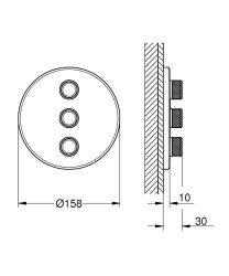 Grohe SmartControl Üç valfli Akış Kontrollü Kumanda - 29122000 - 2