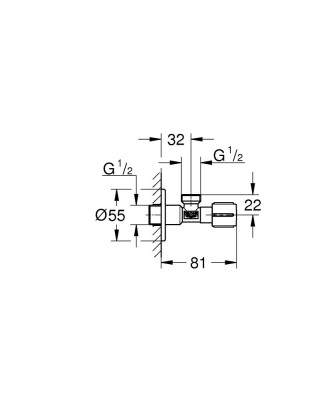 Grohe Stop Valf Mat Siyah - 1023422430 - 2