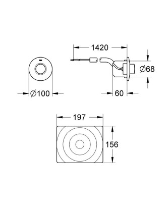 Grohe Surf Pnömatik kumanda - 37059000 - 2