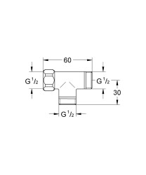 Grohe T bağlantı - 28874000 - 2