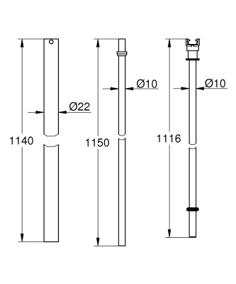 Grohe tadilat/yenileme için duş sistemi borusu - 48053000 - 2