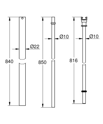 Grohe tadilat/yenileme için duş sistemi borusu - 48054000 - 2