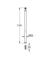 Grohe tadilat/yenileme için duş sistemi borusu - 48499000 - 2