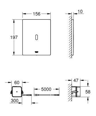 Grohe Tectron Bau E Fotoselli kumanda paneli - 39881000 - 2
