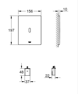Grohe Tectron Bau E Fotoselli kumanda paneli - 39882000 - 2