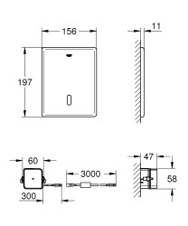 Grohe Tectron Skate Fotoselli elektronik kapak - 38393SD1 - 2
