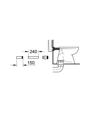 Grohe Temiz su bağlantısı - 37102SH0 - 2