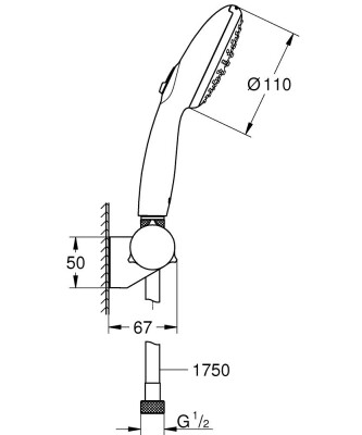Grohe Tempesta 100 El duşu seti 2 akışlı - 27601003 - 2