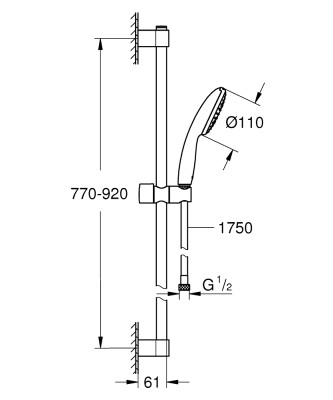 Grohe Tempesta 110 Duş Seti (Rain) - 27925003 - 2
