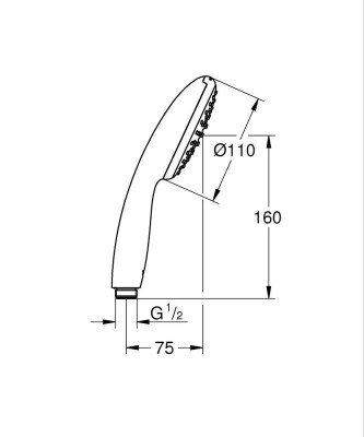 Grohe Tempesta 110 El Duşu 1 Akışlı, 9.5l/min - 27923003 - 2