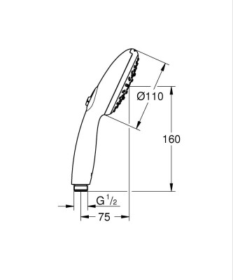Grohe Tempesta 110 El duşu 3 akışlı - 26914003 - 2
