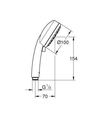 Grohe Tempesta Cosmopolitan 100 El duşu 2 akışlı - 2757120E - 2