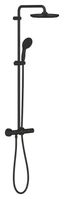 Grohe Tempesta Cosmopolitan System 250 Duvara monte termostatik bataryalı duş sistemi Mat Siyah - 266702431 - 1