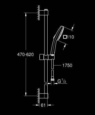 Grohe Tempesta Cube 110 Duş Seti - 26748003 - 2
