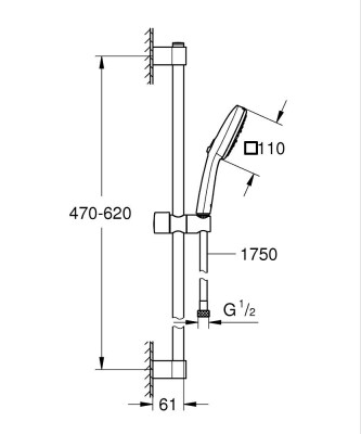 Grohe Tempesta Cube 110 Duş Seti - 27579003 - 2