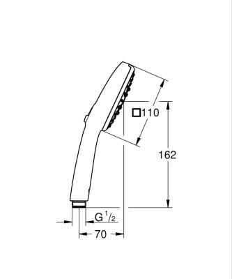 Grohe Tempesta Cube 110 El duşu 3 akışlı - 27574003 - 2
