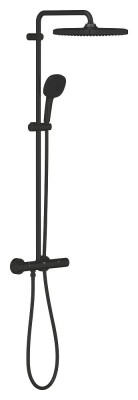 Grohe Tempesta Cube Duş Sistemi Termostatik Duş Bataryalı Mat Siyah - 266892431 - 1