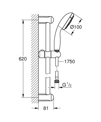 Grohe Tempesta Duş Seti 3 Fonksiyonlu El Duşlu - 27644001 - 2