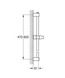 Grohe Tempesta Duş sürgüsü, 600 mm - 27523001 - 2