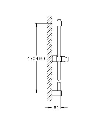 Grohe Tempesta Duş sürgüsü, 600 mm - 27523001 - 2