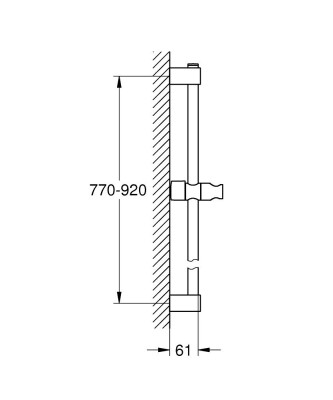 Grohe Tempesta Duş sürgüsü, 900 mm - 27524001 - 2