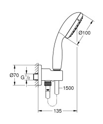 Grohe Tempesta El Duşu Seti - 26406001 - 2