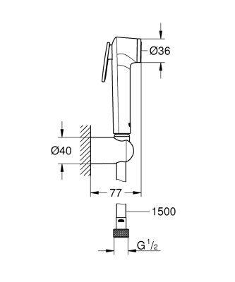 Grohe Tempesta-F Taharet Spreyi 30 Duş seti - 26353000 - 2
