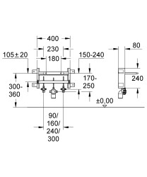 Grohe Uniset Bide için gömme rezervuar - 38703000 - 2