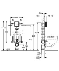 Grohe Uniset EPS modulü için gömme rezervuar - 38643001 - 2
