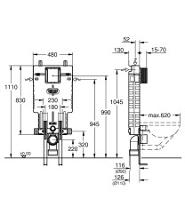Grohe Uniset Gömme Rezervuar - 38642001 - 2