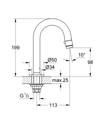 Grohe Universal musluk DN15 - 20201000 - 2