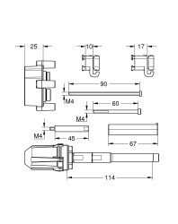 Grohe Universal uzatma seti, 50 mm - 14057000 - 2