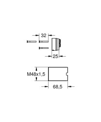 Grohe Uzatma seti, 25 mm - 46901000 - 2