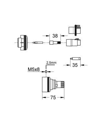 Grohe Uzatma seti 27,5 mm - 47780000 - 2