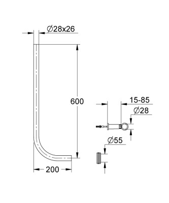 Grohe Yıkama borusu - 37107000 - 2