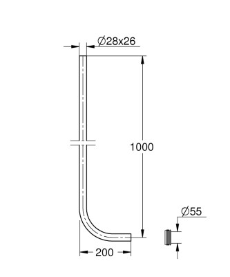 Grohe Yıkama borusu - 37108000 - 2
