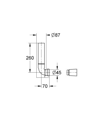 Grohe Yıkama borusu, ankastre - 43908000 - 2