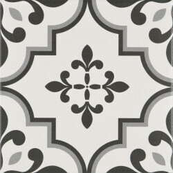 Seranit 19,7x19,7 Iris Siyah/Beyaz Dekor Mat 1.Kalite - 1