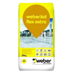 Weber Kol Flex Porselen Extra Gri Yapıştırıcı 25kg C2TES2 - Weber